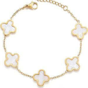 18K Gold Plated Clover Lucky Bracelet